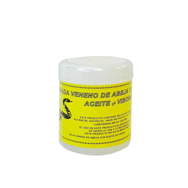 Pomada de Aceite de Víbora con Veneno de Abeja – 4 oz